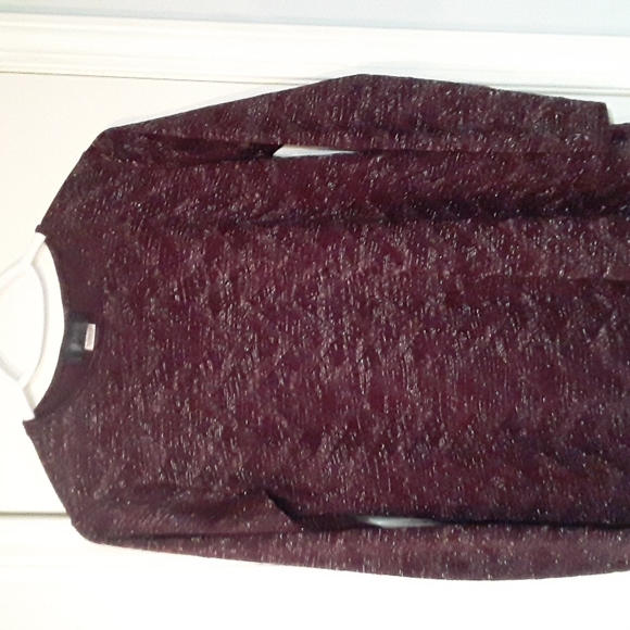 KMW wine color shimmer loose fit dress - Picture 1 of 5